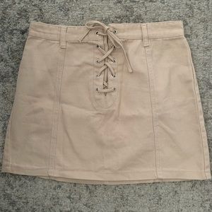 NUDE Skirt | Lace up Skirt
